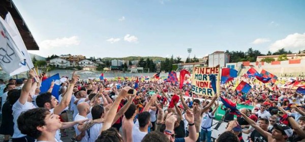 La festa in campo al termine della finalissima