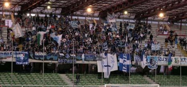 Tifosi biancazzurri a Cesena