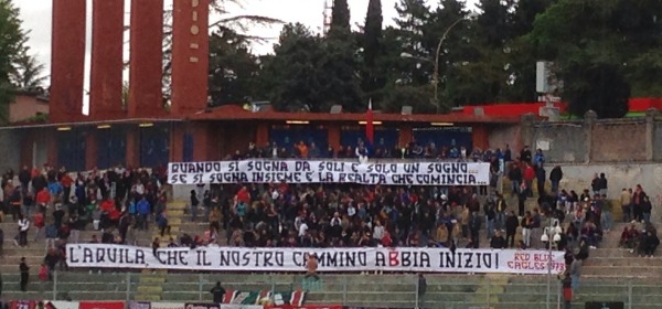 Lo striscione degli RBE sul sogno da coltivare