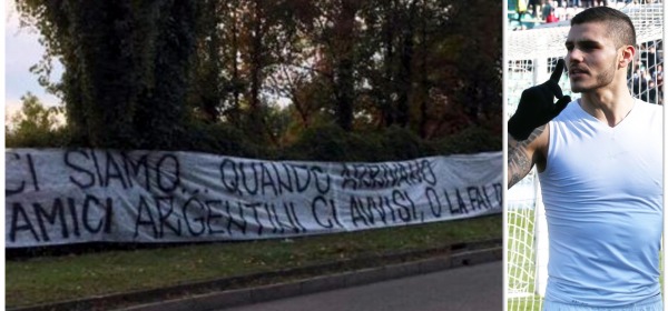 Striscione per Icardi