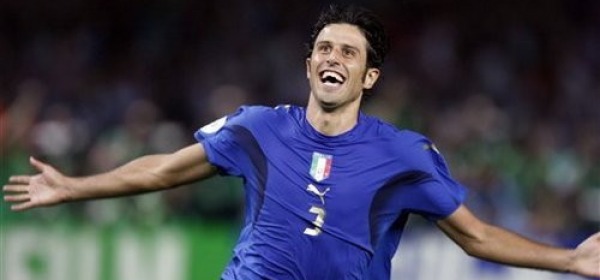 Fabio Grosso dopo il rigore con la Francia nel 2006