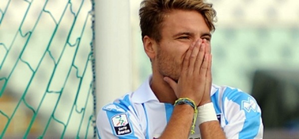 Ciro Immobile, evidentemente rammaricato per una gara andata male