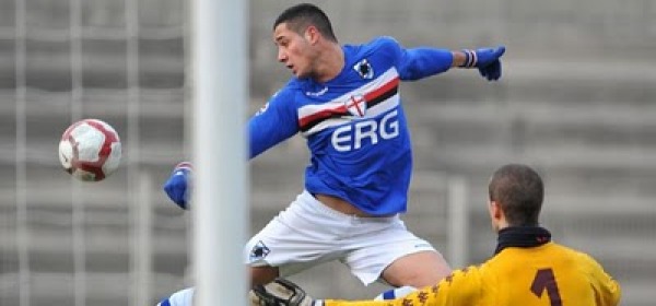 Emanuele Testardi, con la maglia della Samp