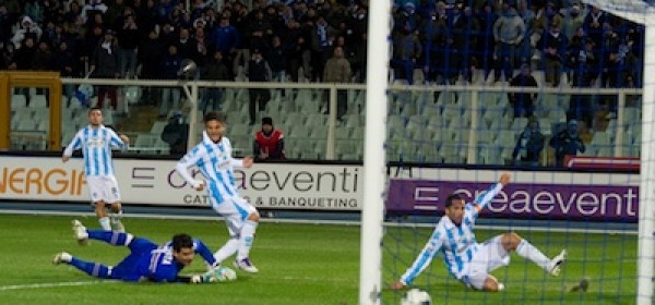 Il gol di Sansovini nell'ultimo Pescara-Samp