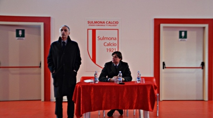 Grillo con Scelli alla conferenza stampa del Sulmona