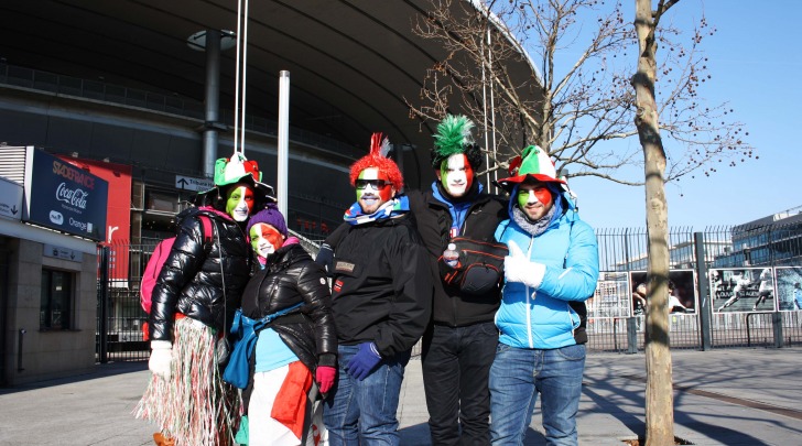 tifosi itaiani prima del match